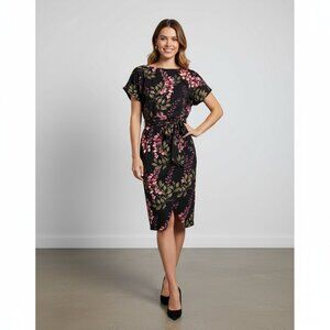 Kensie Boatneck Floral Print Dress NWT Size 0